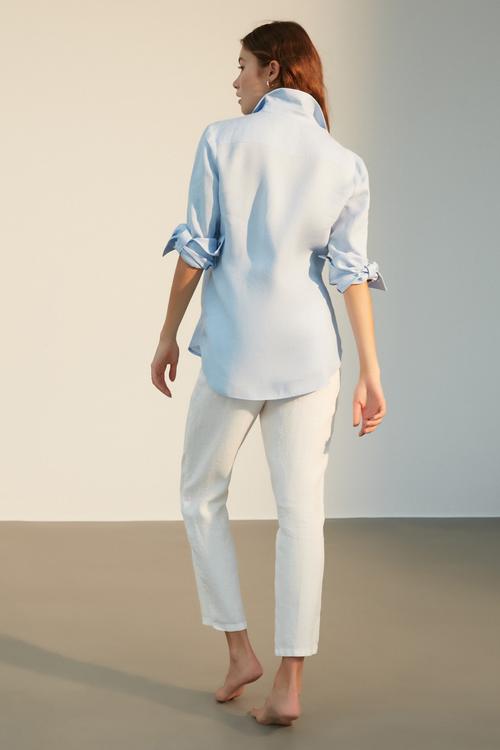  BELİ LASTİKLİ KETEN PANTOLON