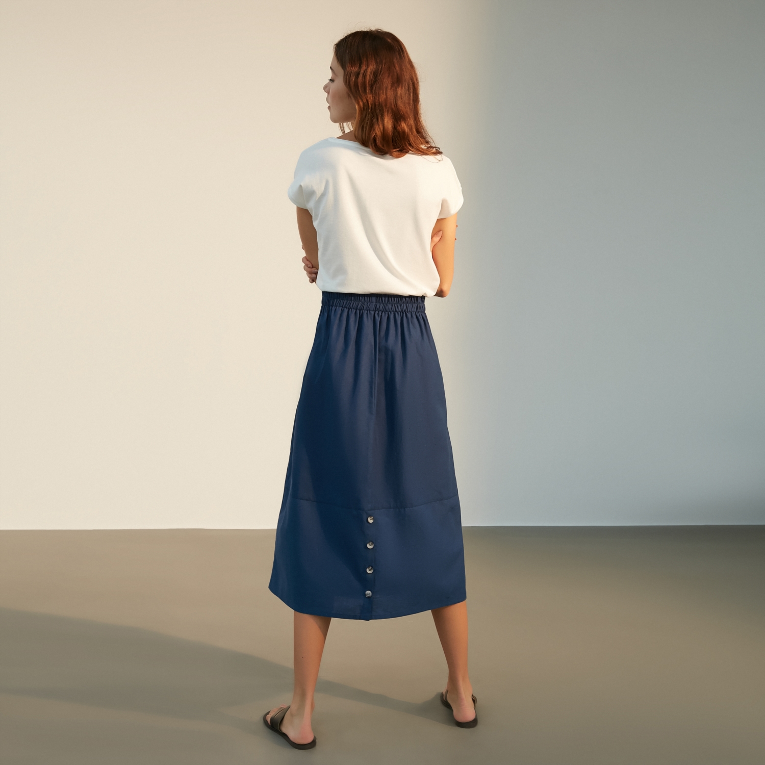 KLOŞ PAMUK MİDİ ETEK