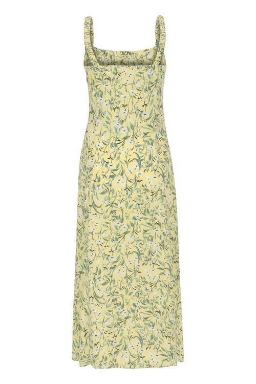  ÇİÇEKLİ ASKILI MİDİ ELBİSE