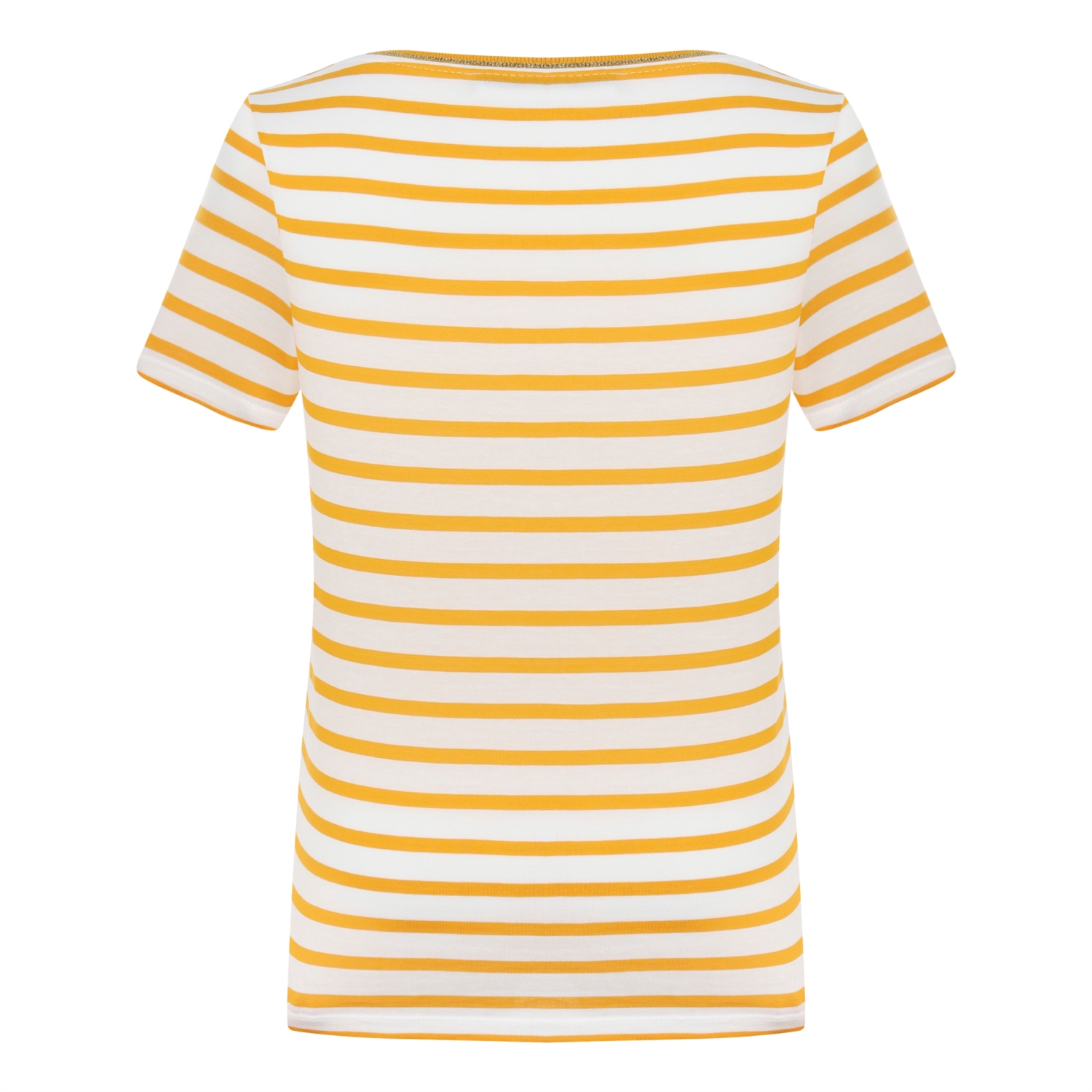 BROŞ DETAYLI V YAKA T-SHIRT