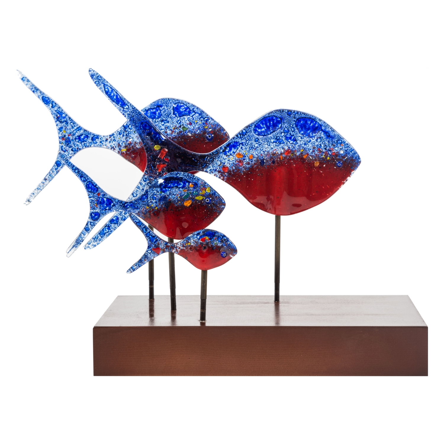 RED FISH 4 LÜ CAM BİBLO