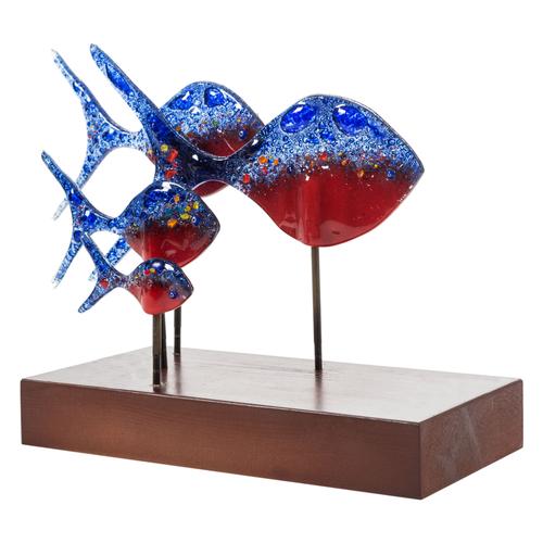  RED FISH 4 LÜ CAM BİBLO