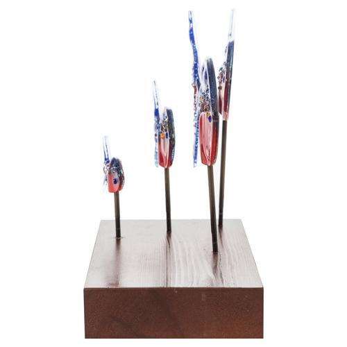  RED FISH 4 LÜ CAM BİBLO