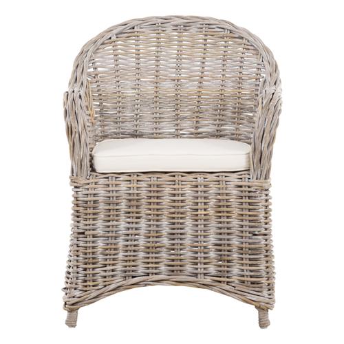 SERRES RATTAN KOLÇAKLI SANDALYE GRİ