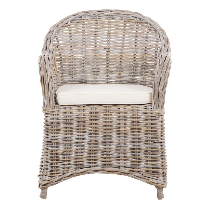 SERRES RATTAN KOLÇAKLI SANDALYE GRİ