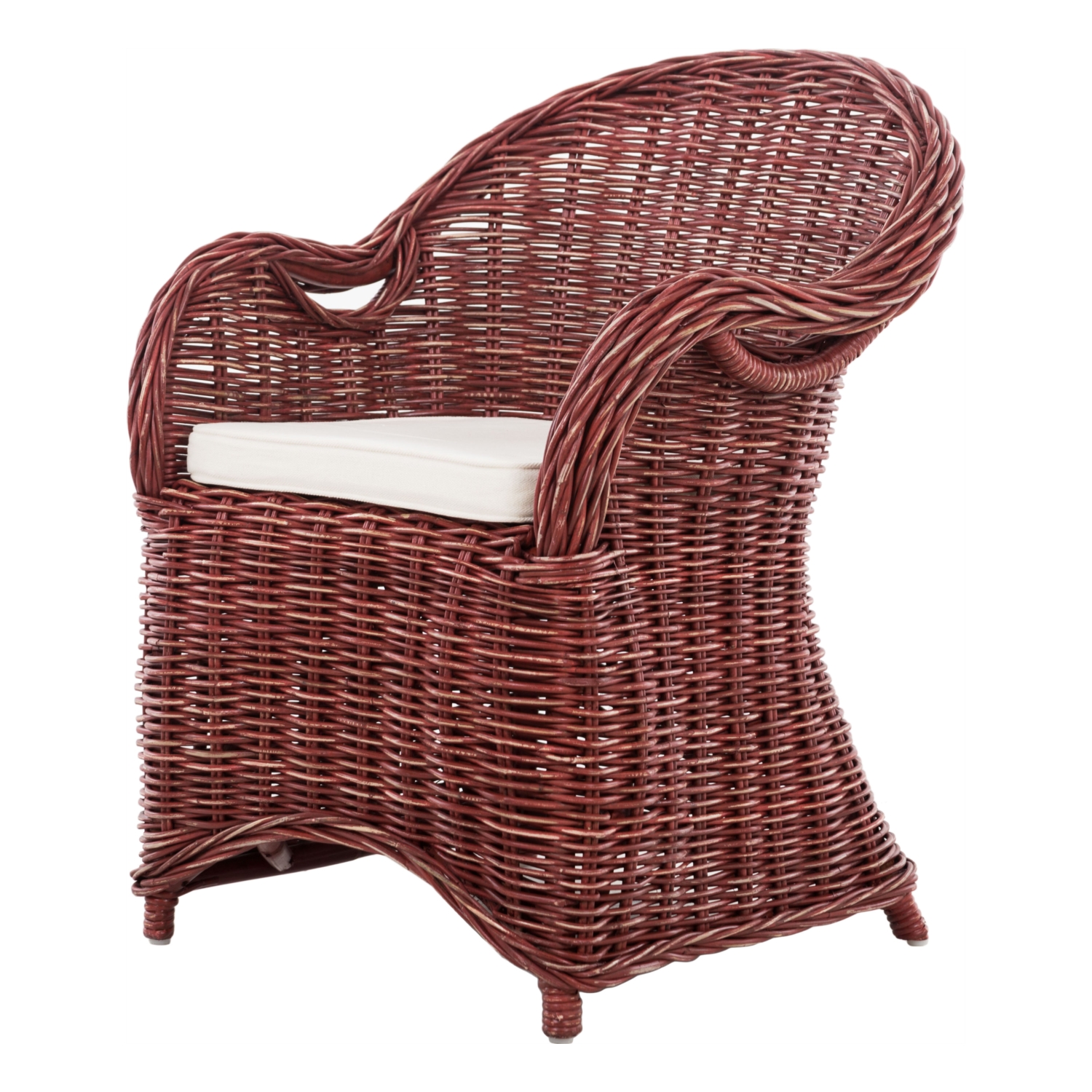 SERRES RATTAN KOLÇAKLI SANDALYE BORDO