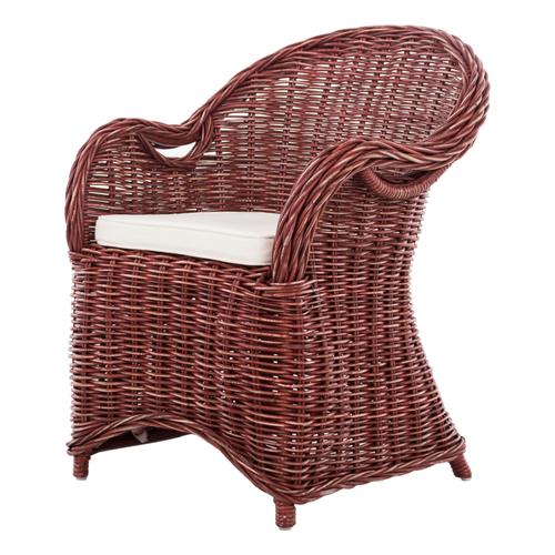  SERRES RATTAN KOLÇAKLI SANDALYE BORDO