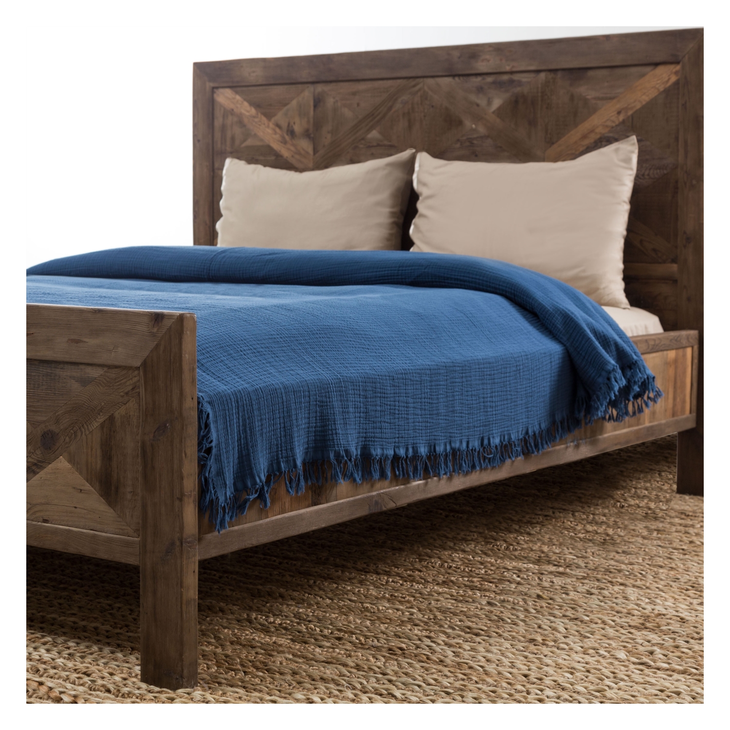 VALENCIA PİKE LACİVERT TEK KİŞİLİK 160X235 CM