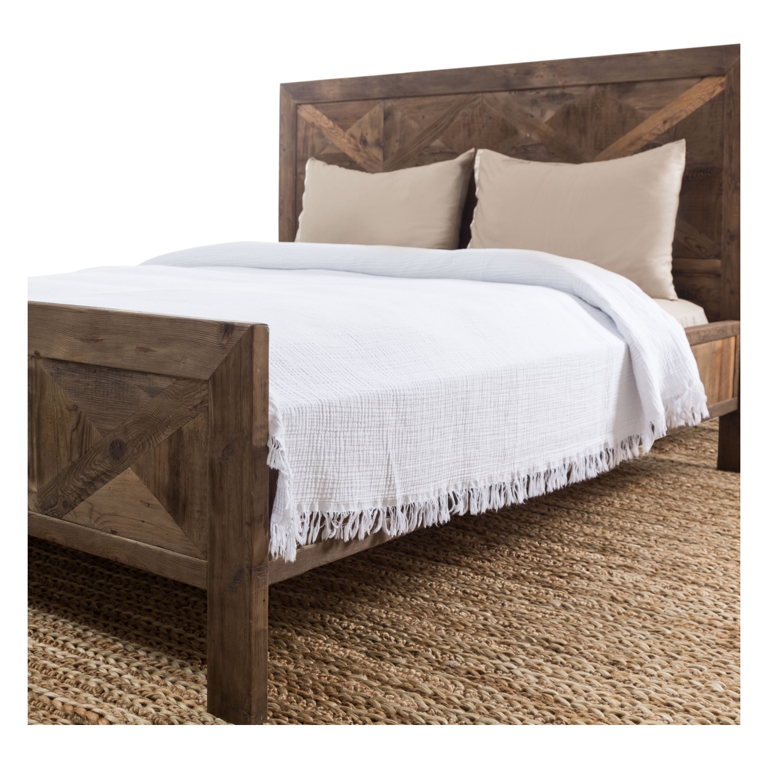 VALENCIA PİKE BEYAZ ÇİFT KİŞİLİK 216X248 CM