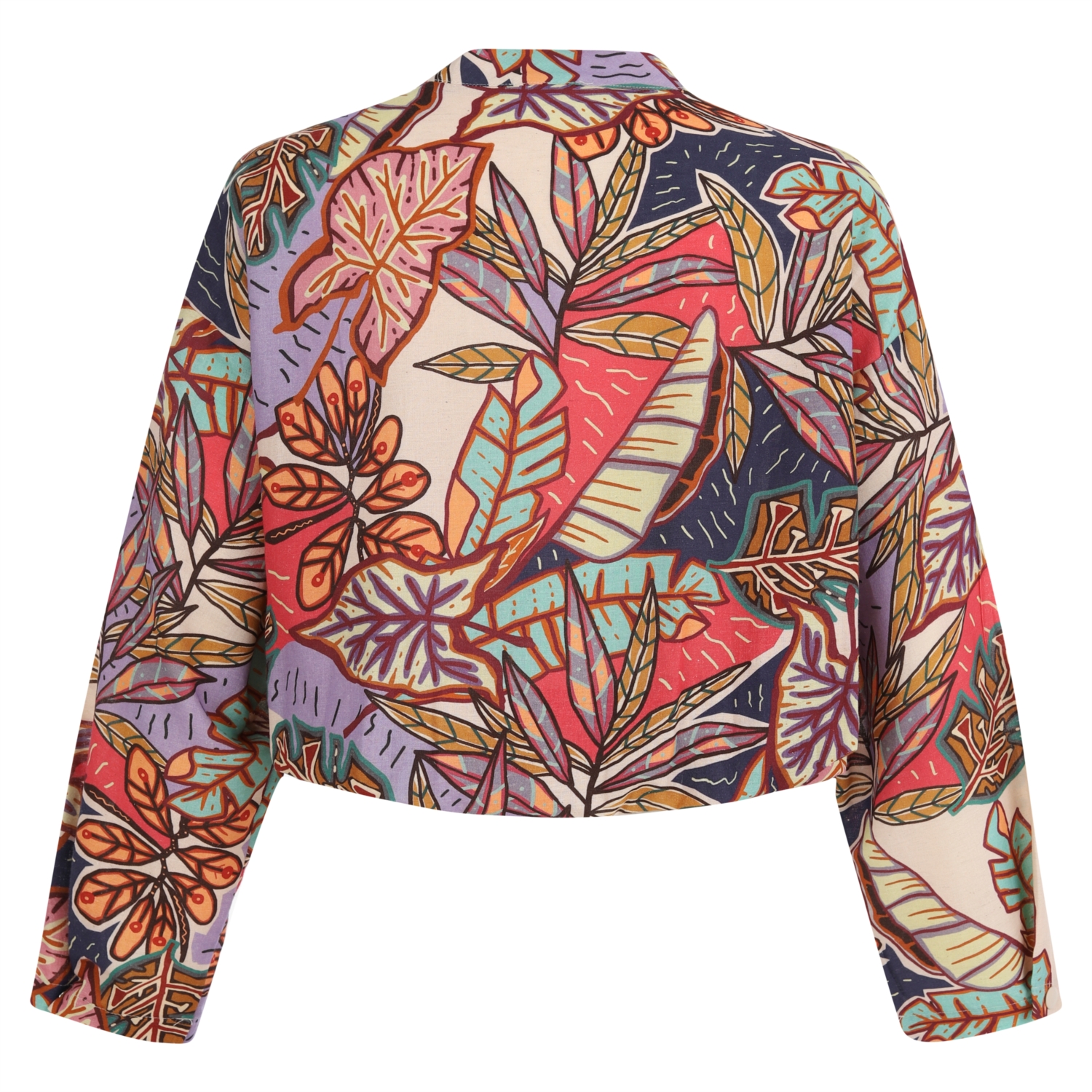 ÇİÇEK DESENLİ KISA CEKET