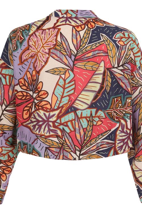  ÇİÇEK DESENLİ KISA CEKET