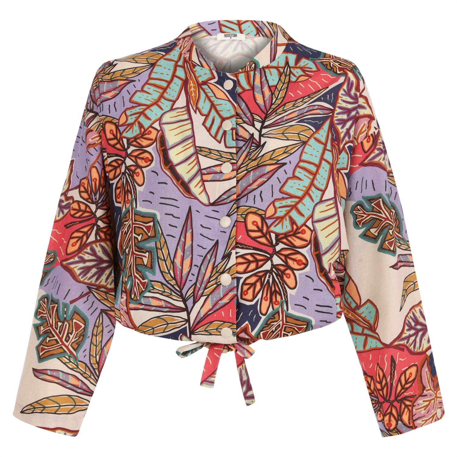 ÇİÇEK DESENLİ KISA CEKET