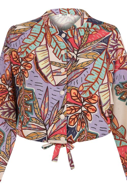  ÇİÇEK DESENLİ KISA CEKET