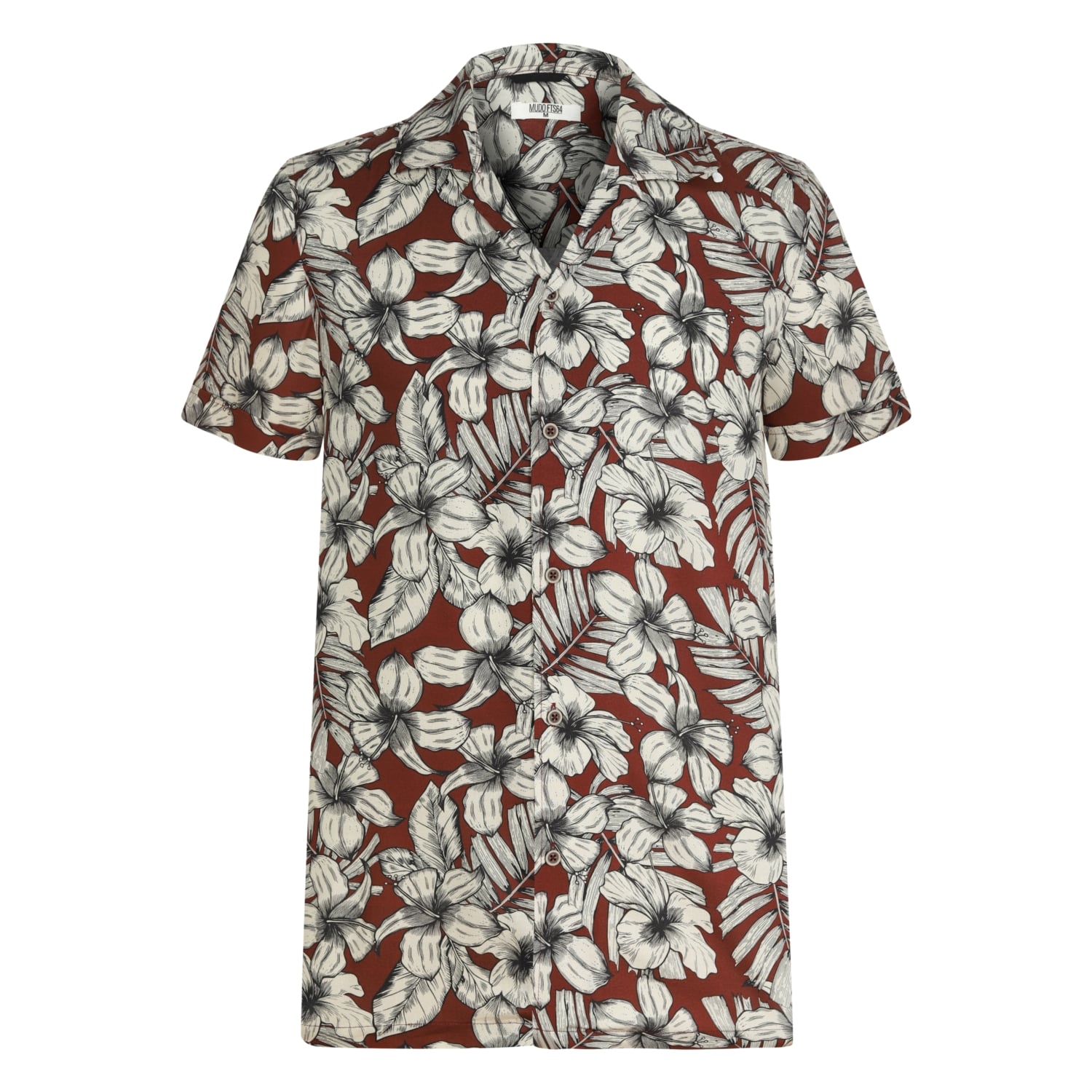 REGULAR FİT RESORT YAKA ÇİÇEKLİ GÖMLEK