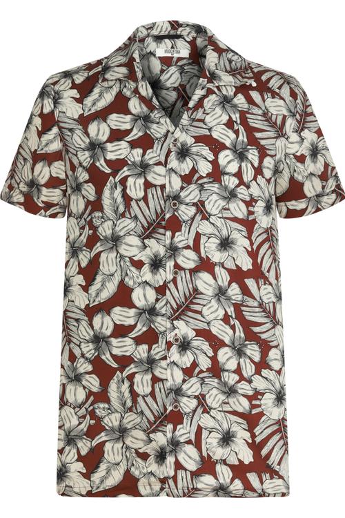  REGULAR FİT RESORT YAKA ÇİÇEKLİ GÖMLEK