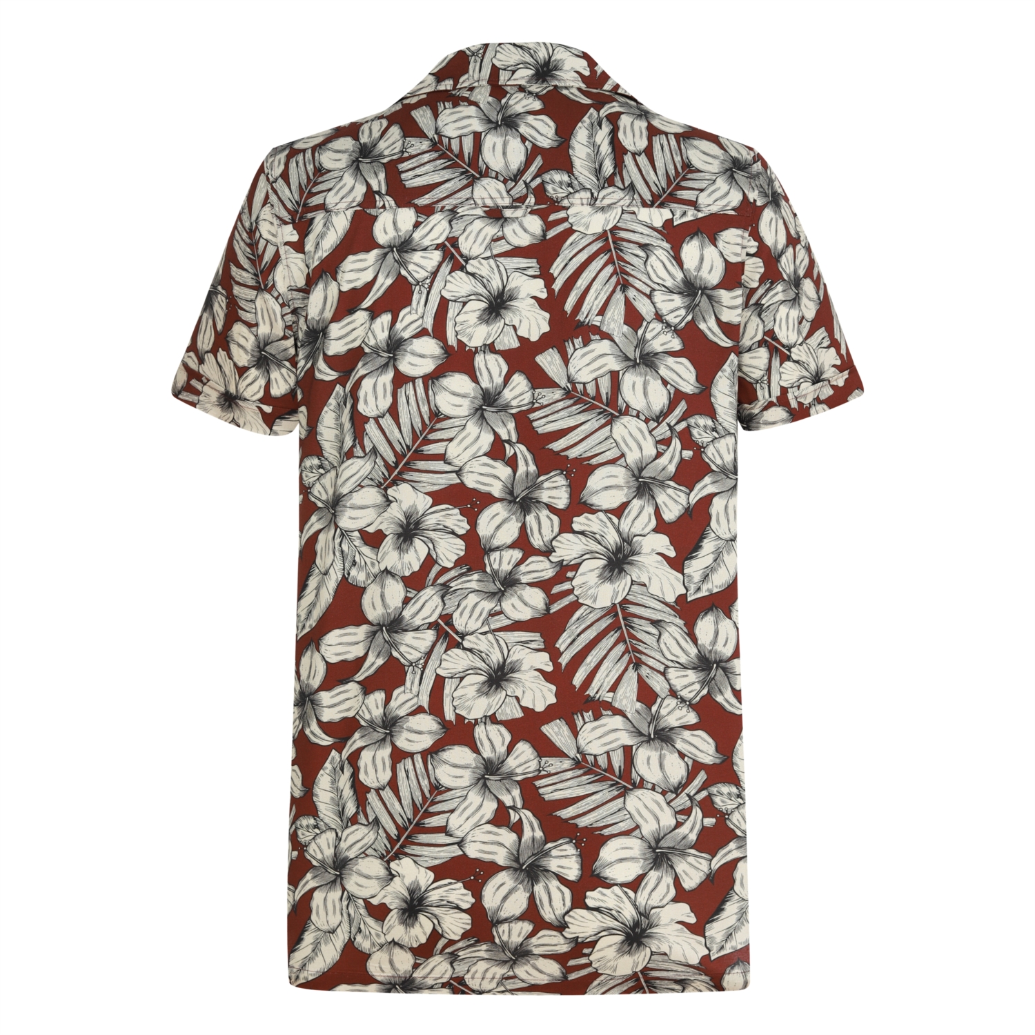 REGULAR FİT RESORT YAKA ÇİÇEKLİ GÖMLEK