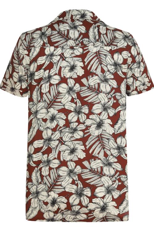  REGULAR FİT RESORT YAKA ÇİÇEKLİ GÖMLEK