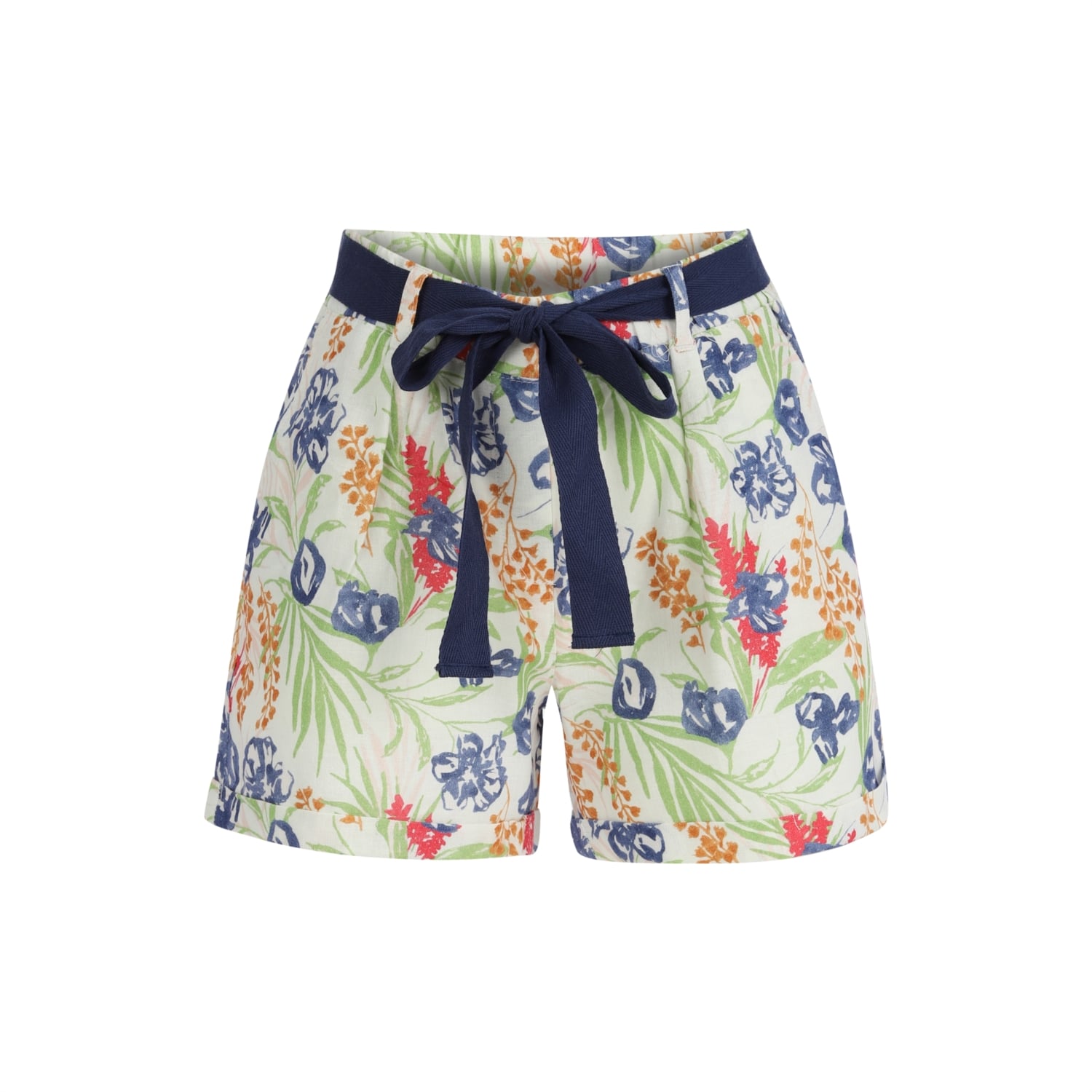 PAMUKLU ÇİÇEKLİ ŞORT