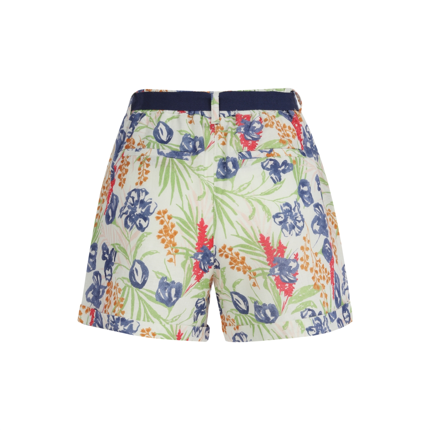 PAMUKLU ÇİÇEKLİ ŞORT