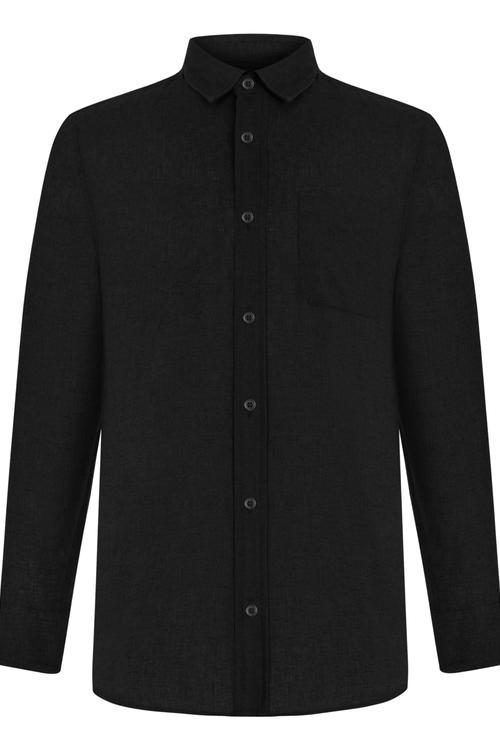  REGULAR FİT KETEN GÖMLEK