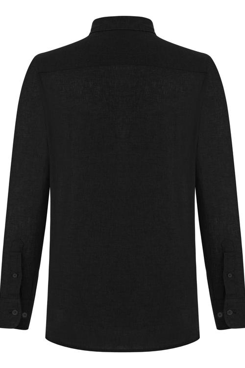  REGULAR FİT KETEN GÖMLEK