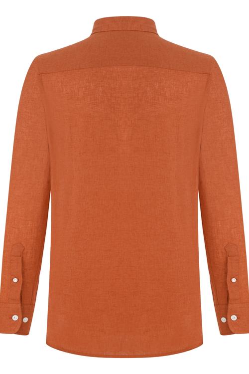  REGULAR FİT KETEN GÖMLEK