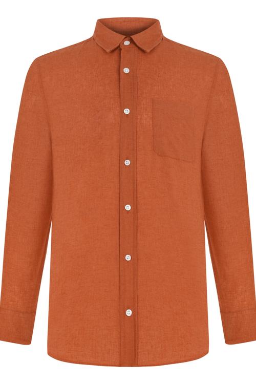  REGULAR FİT KETEN GÖMLEK