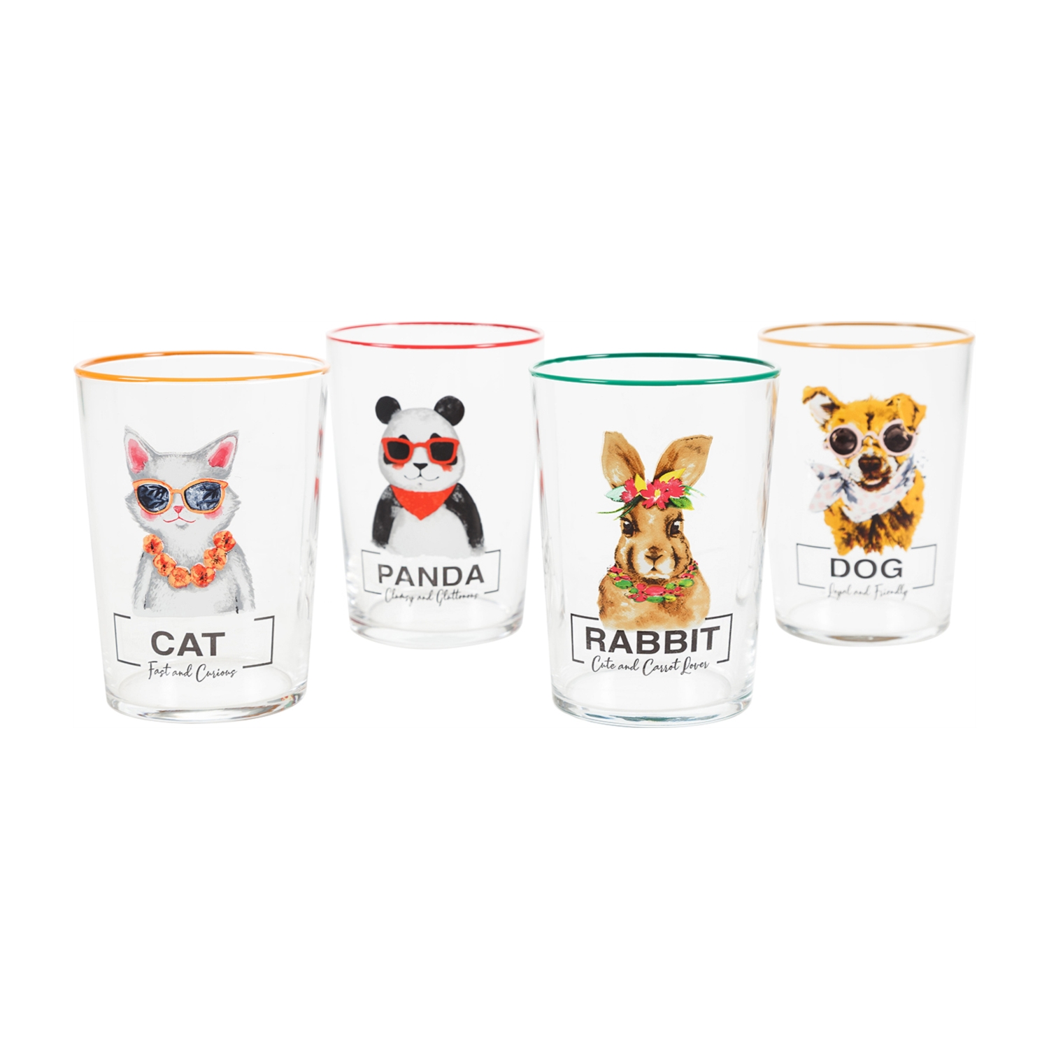 ANİMAL MODERN BARDAK SETİ 4LÜ