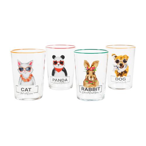  ANİMAL MODERN BARDAK SETİ 4LÜ