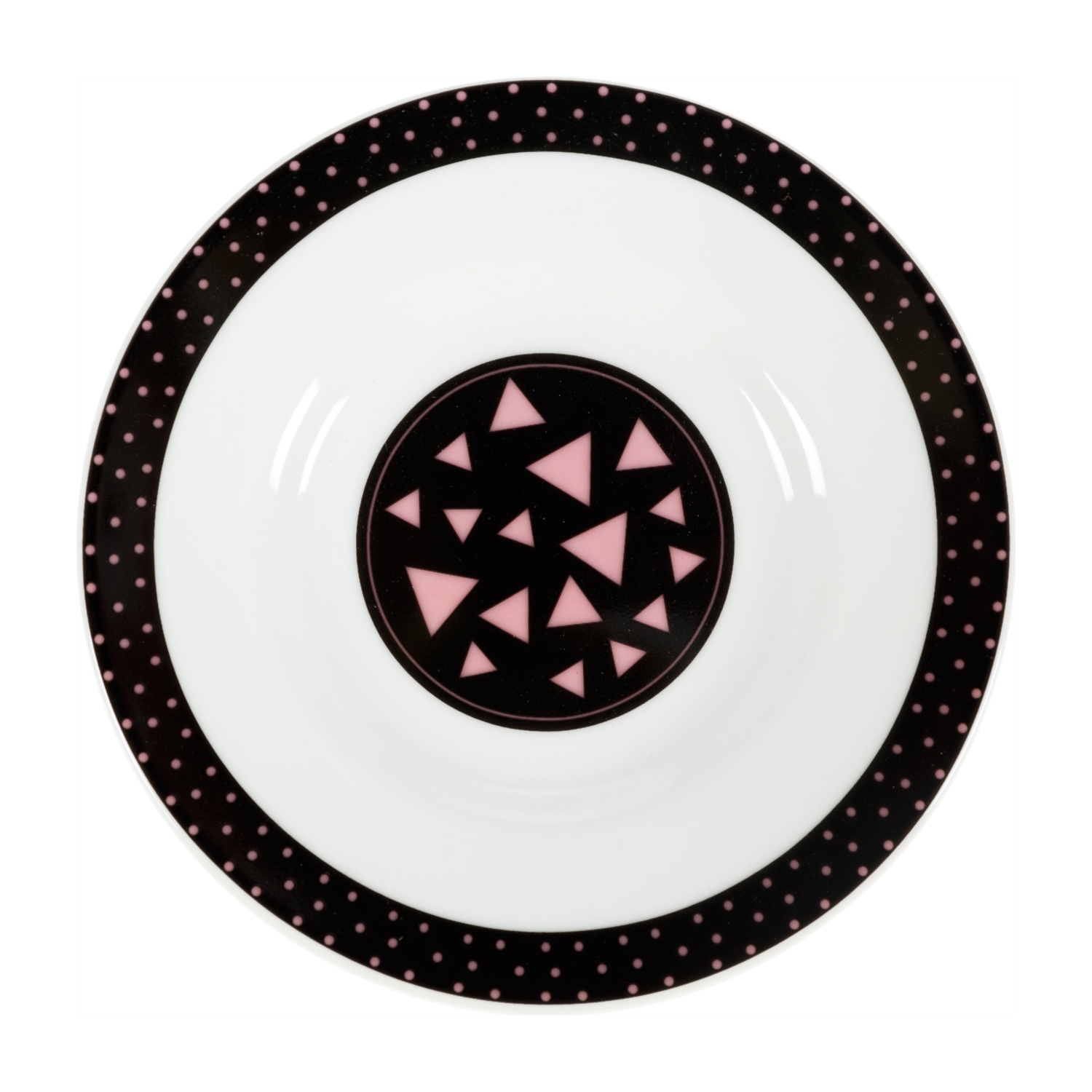 DEKORLU ÇİFT CAM BARDAK & TABAK SET SİYAH