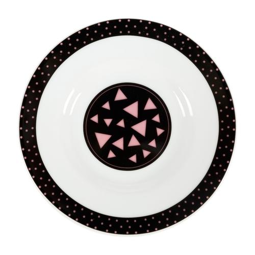  DEKORLU ÇİFT CAM BARDAK & TABAK SET SİYAH