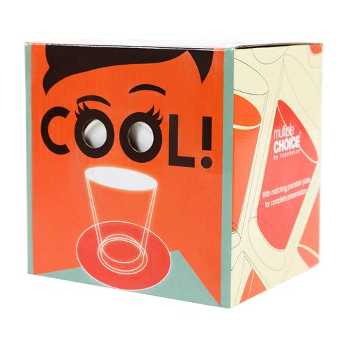  DEKORLU ÇİFT CAM BARDAK & TABAK SET MAVİ