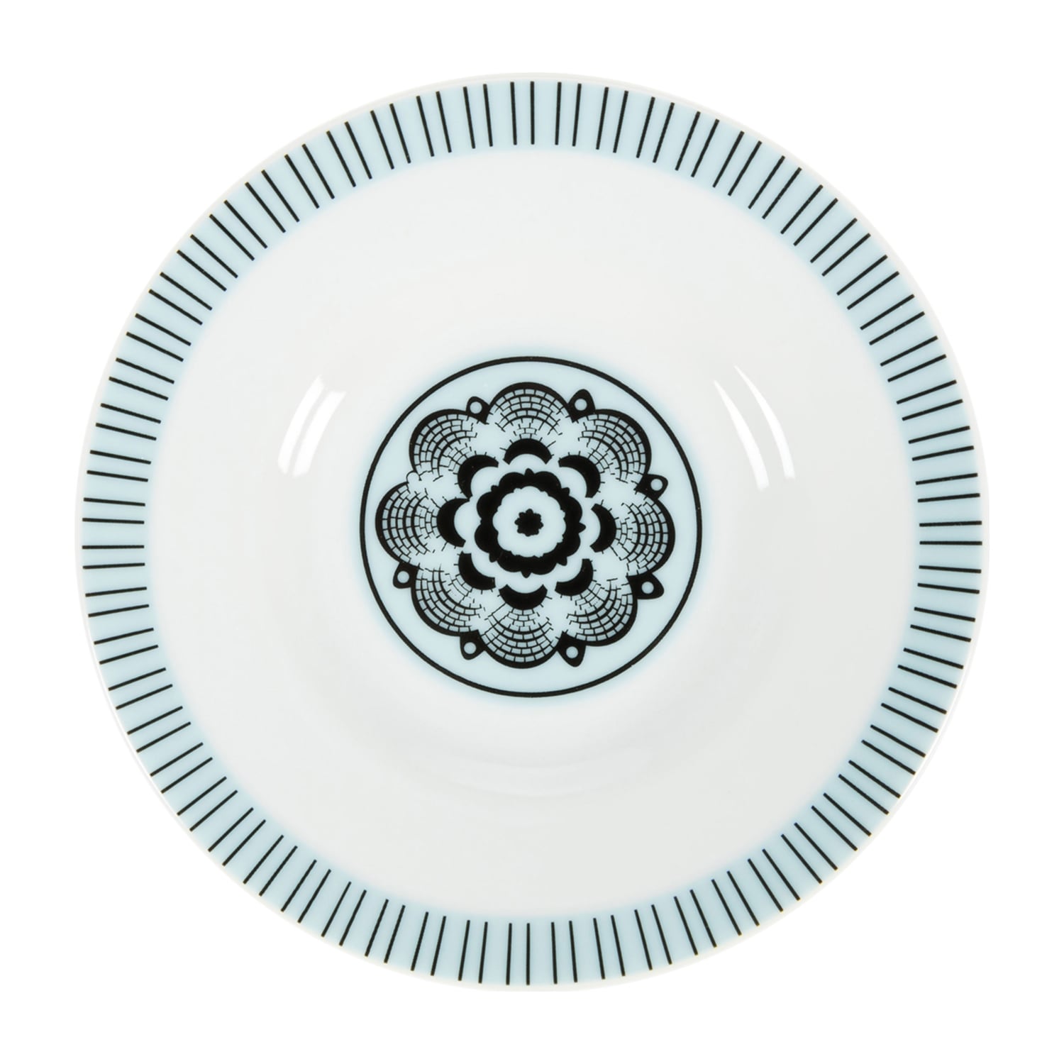 DEKORLU ÇİFT CAM BARDAK & TABAK SET MAVİ