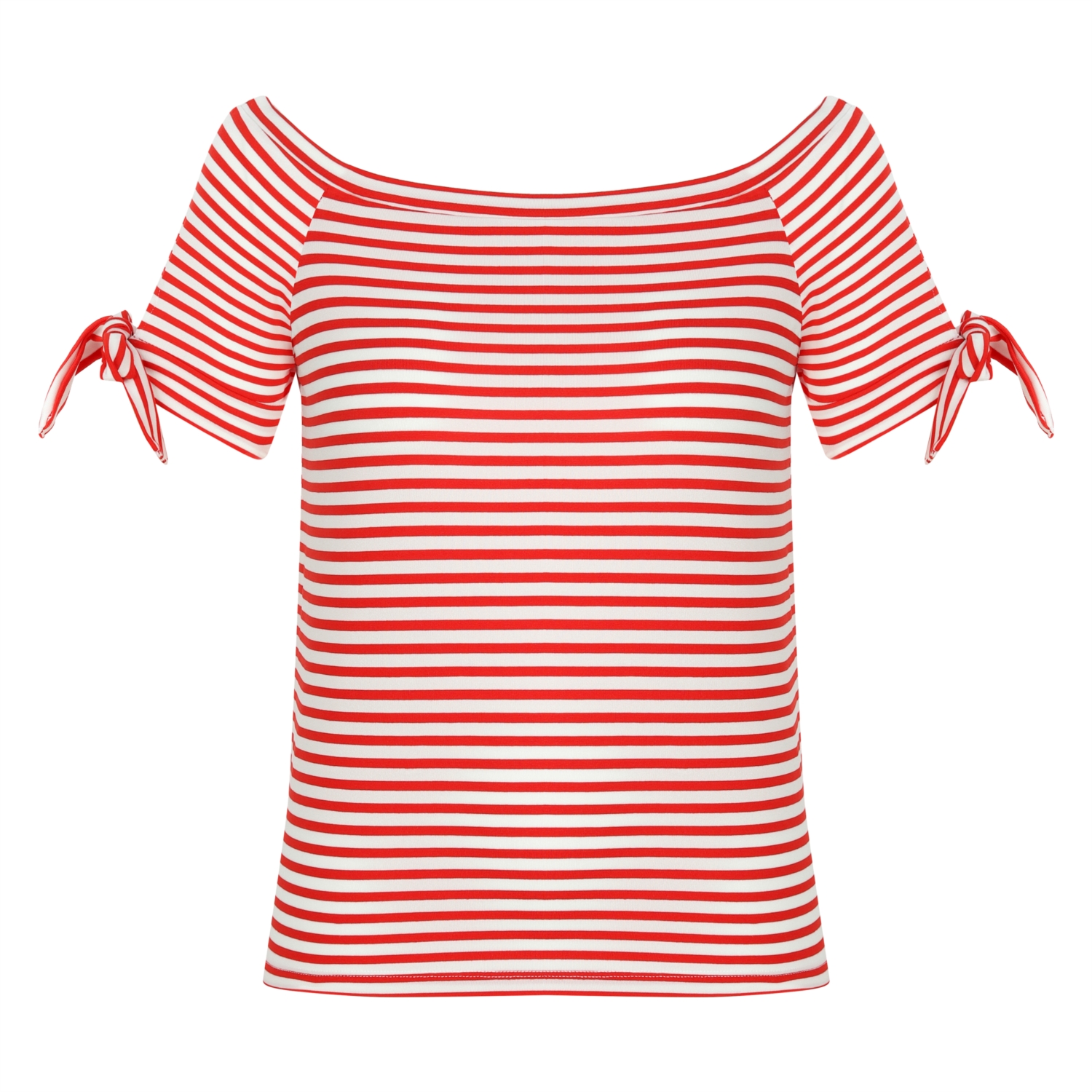 DÜŞÜK OMUZ ÇİZGİLİ T-SHIRT