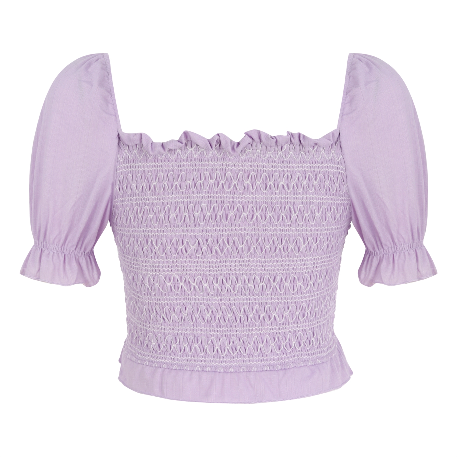 KARE YAKA BALON KOL BLUZ