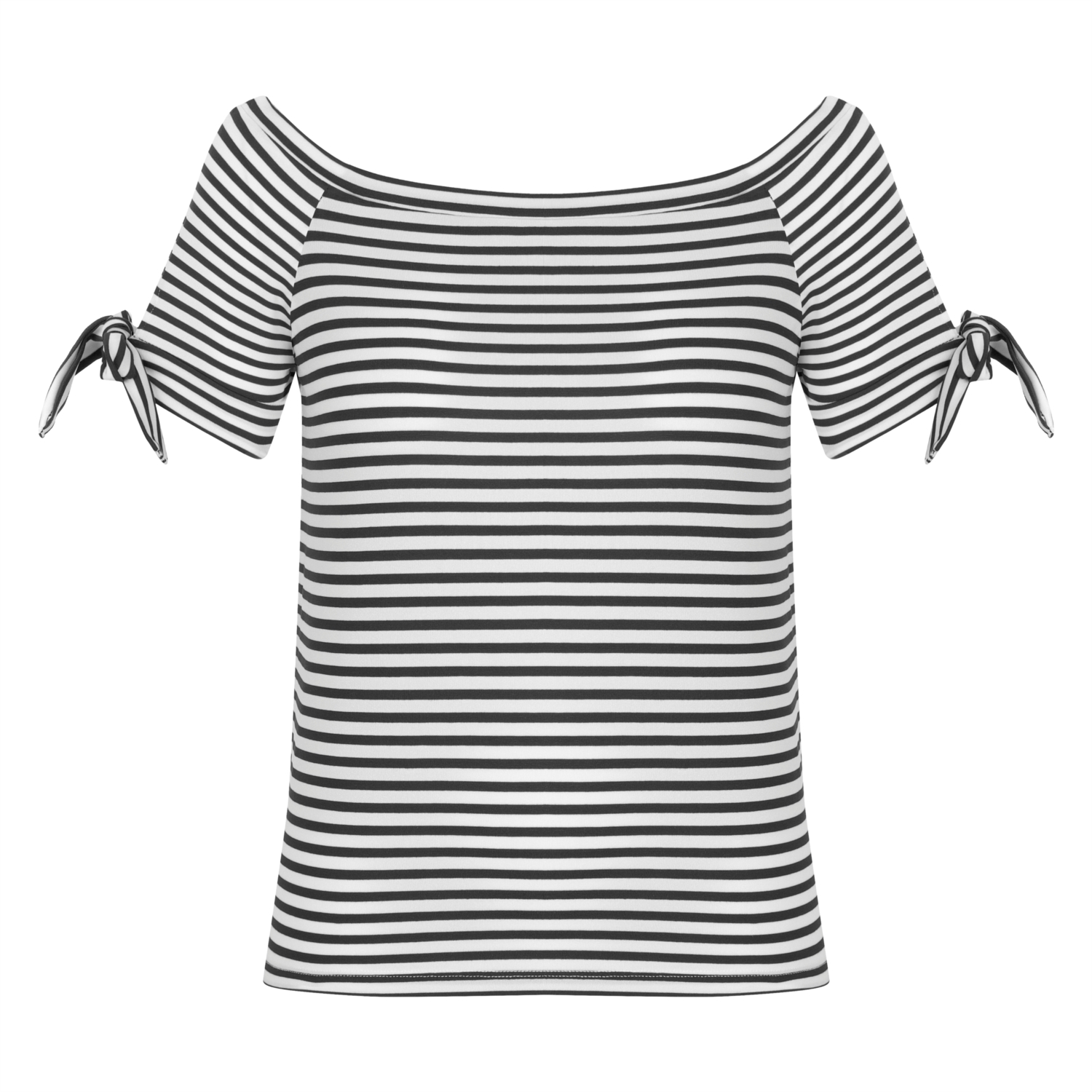 DÜŞÜK OMUZ ÇİZGİLİ T-SHIRT
