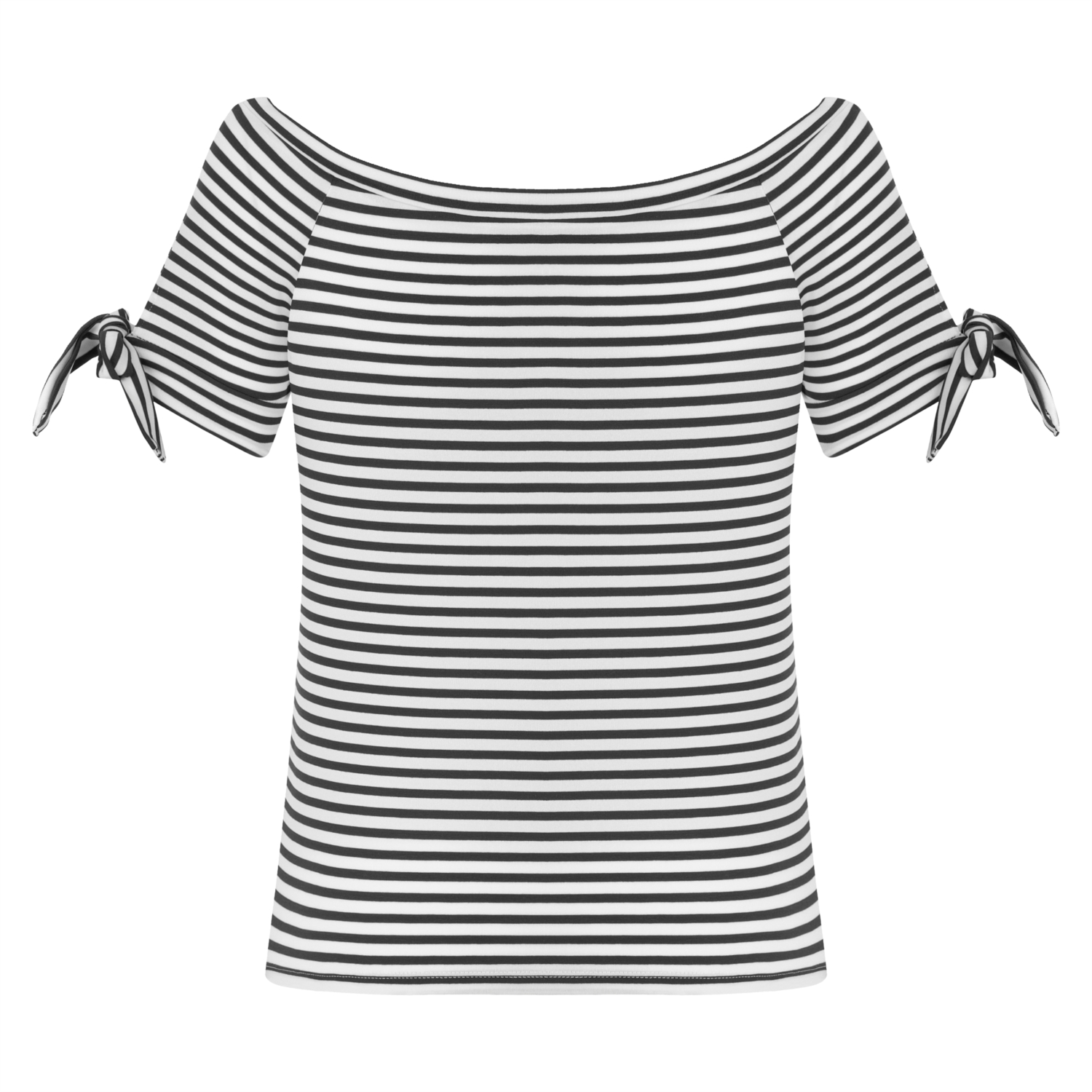 DÜŞÜK OMUZ ÇİZGİLİ T-SHIRT