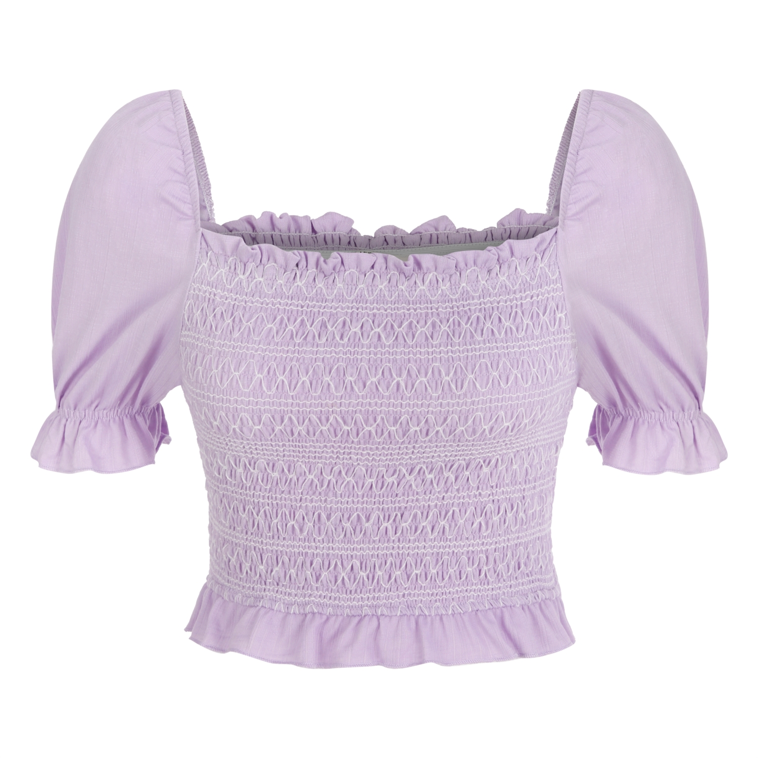 KARE YAKA BALON KOL BLUZ