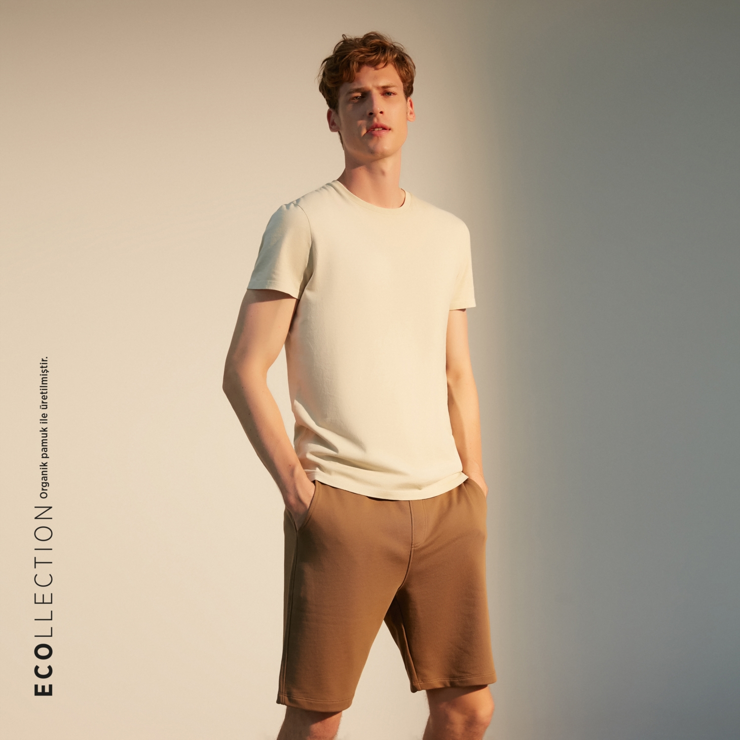 BİSİKLET YAKA ORGANİK PAMUK T-SHIRT