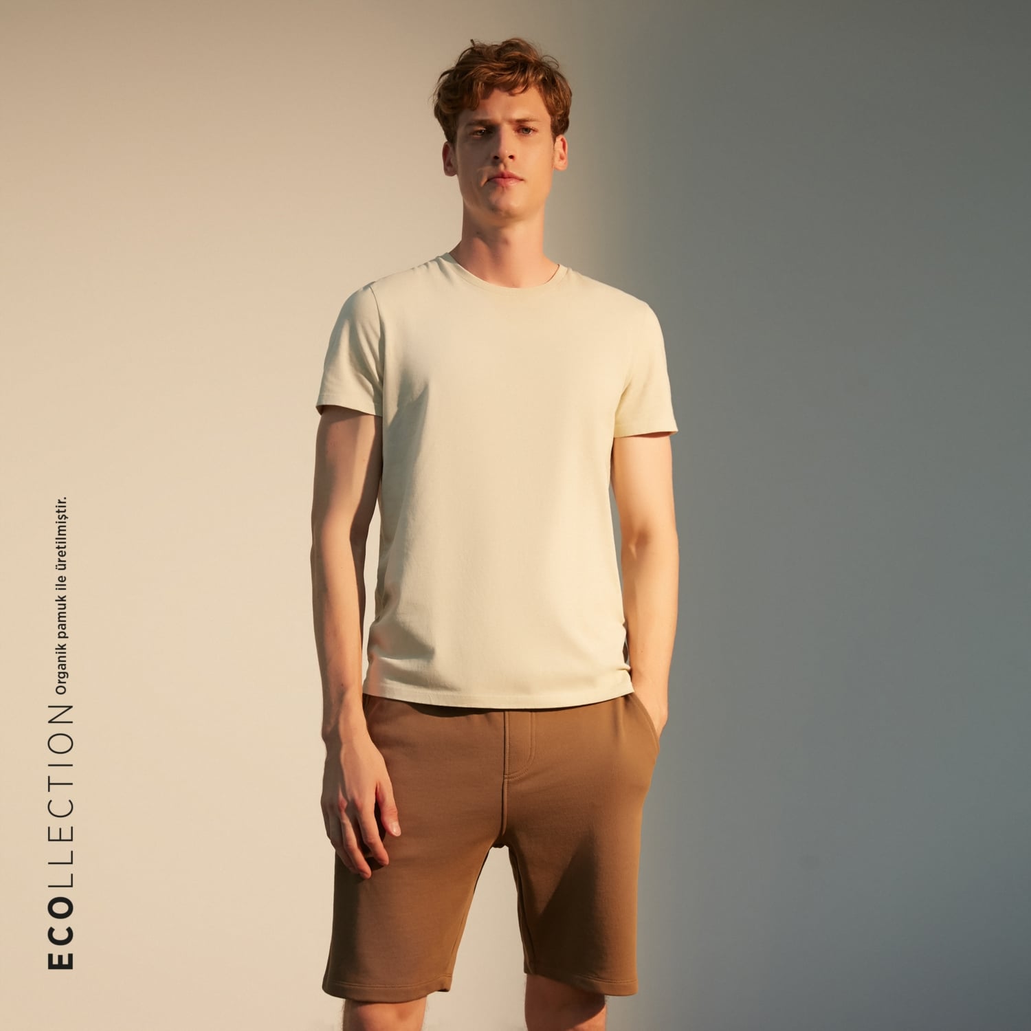 BİSİKLET YAKA ORGANİK PAMUK T-SHIRT