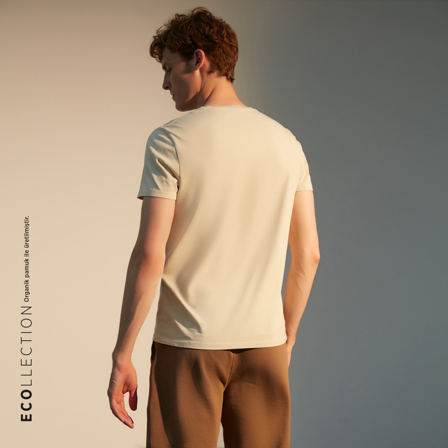 BİSİKLET YAKA ORGANİK PAMUK T-SHIRT