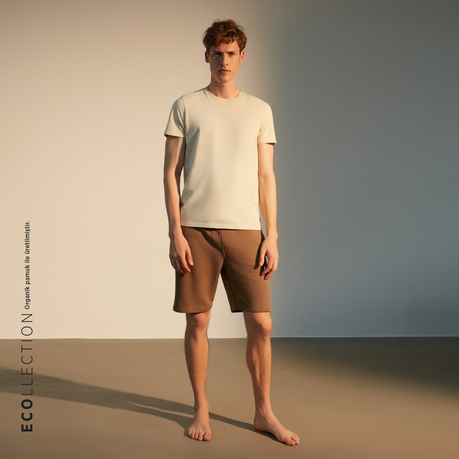 BİSİKLET YAKA ORGANİK PAMUK T-SHIRT