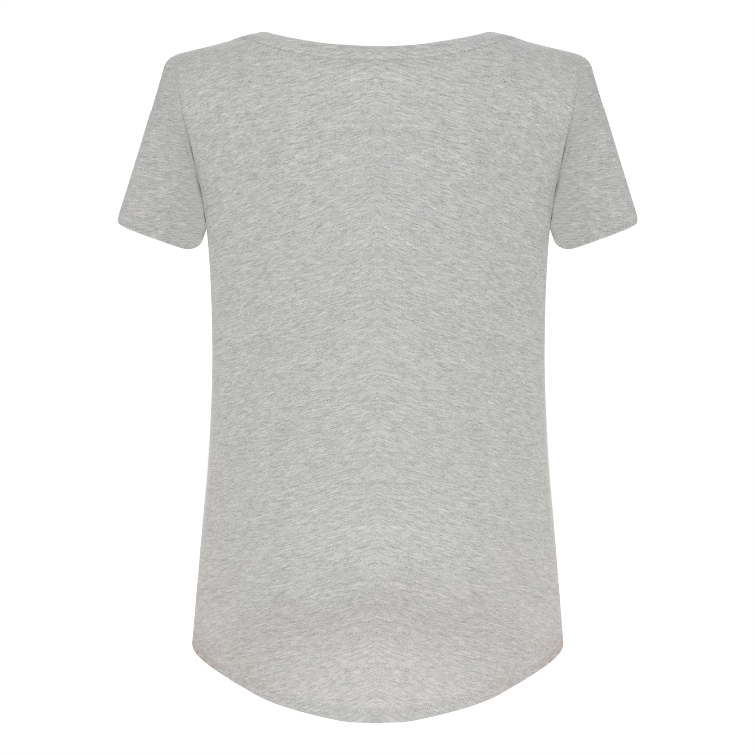 BİSİKLET YAKA PARLAK BASKILI PAMUK T-SHIRT