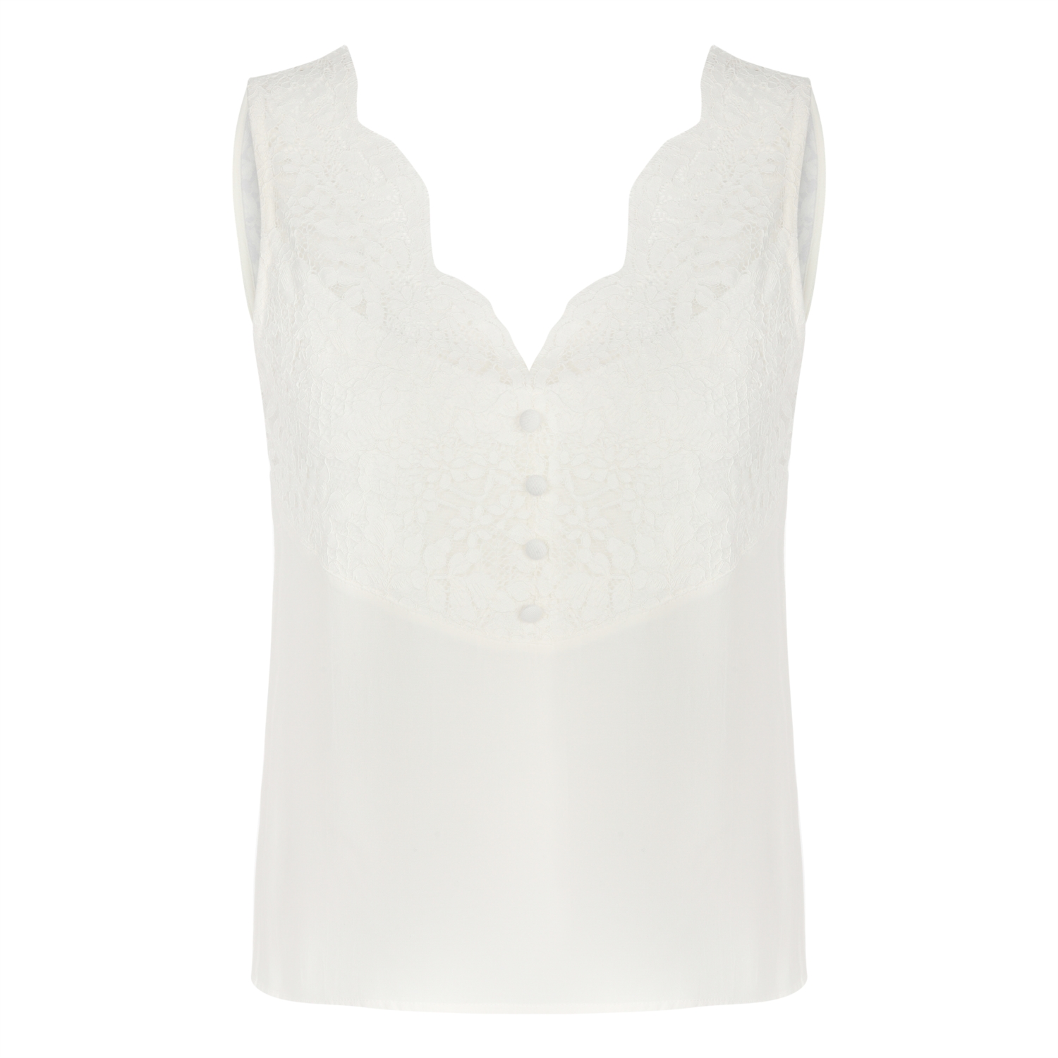 V YAKA DANTELLİ BLUZ