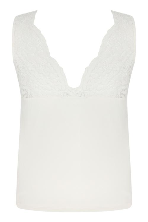  V YAKA DANTELLİ BLUZ