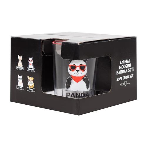  ANİMAL MODERN BARDAK SETİ 4LÜ