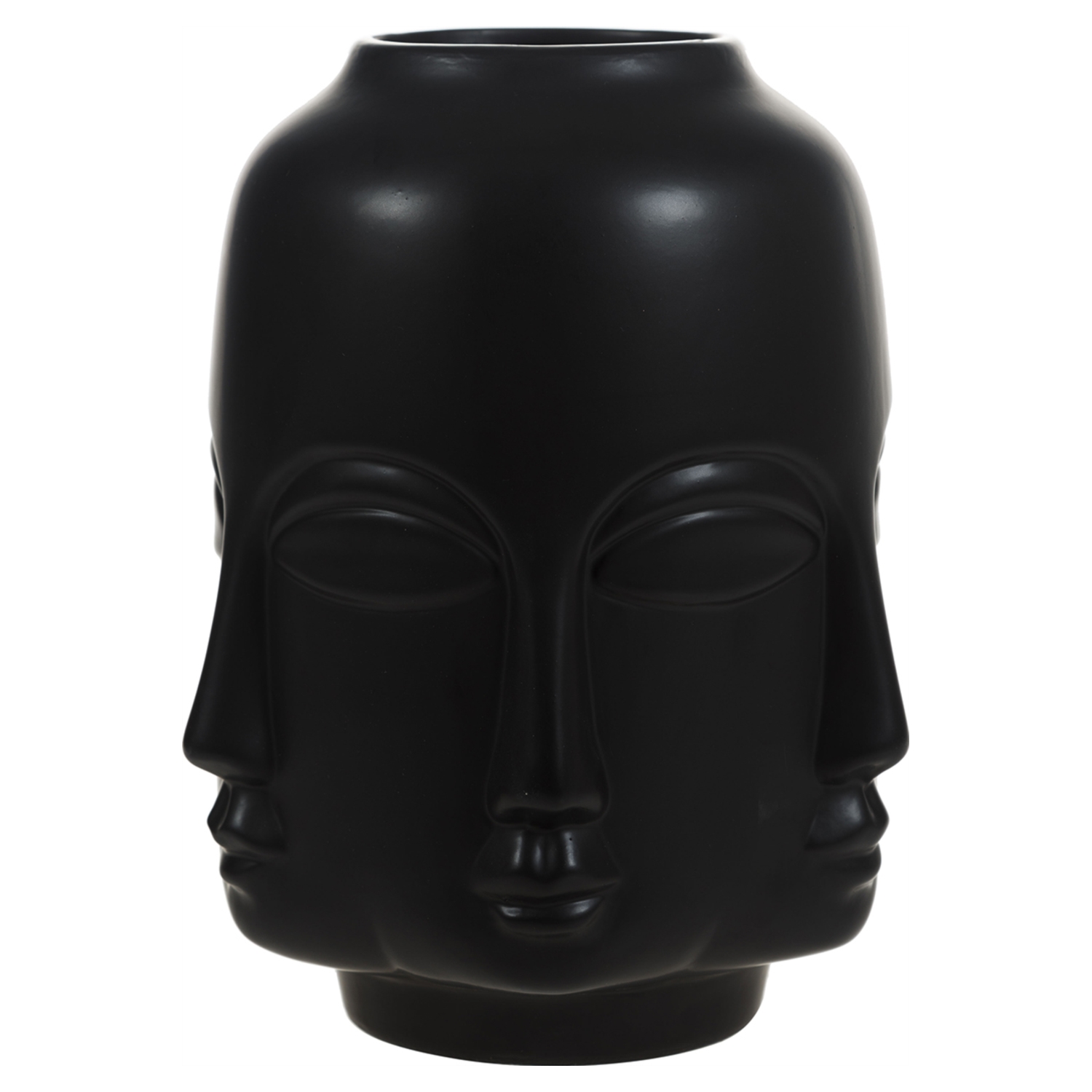 VIPASSI MAT SİYAH HAVELKA SURATLI VAZO 27CM