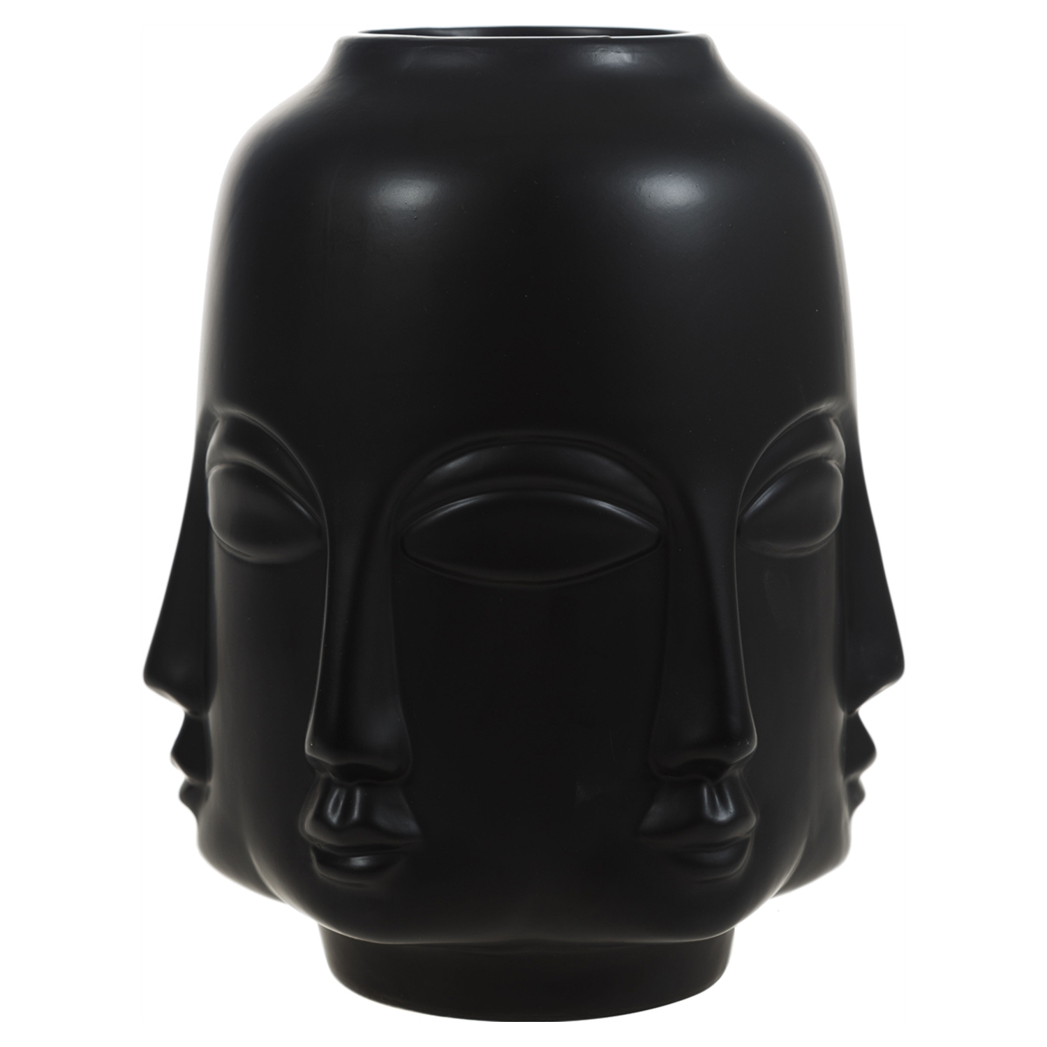 VIPASSI MAT SİYAH HAVELKA SURATLI VAZO 27CM