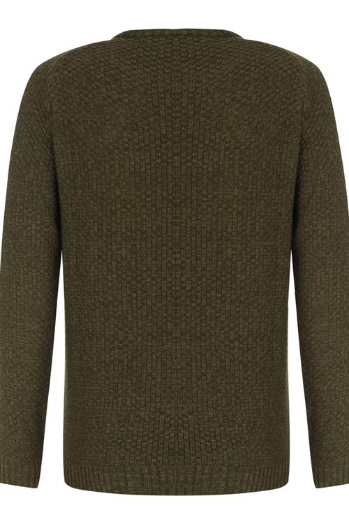  BİSİKLET YAKA DOKULU KAZAK