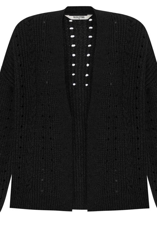  ÖRGÜ DETAYLI TRİKO HIRKA